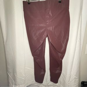 Burgundy/purple leather pants